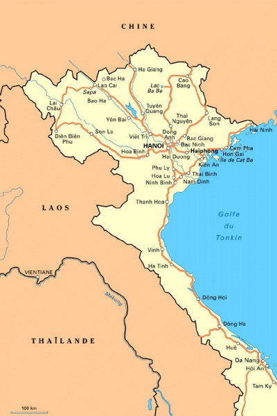 carte nord vietnam