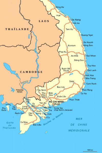 carte sud vietnam